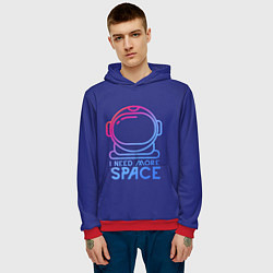 Толстовка-худи мужская Космонавт, цвет: 3D-красный — фото 2