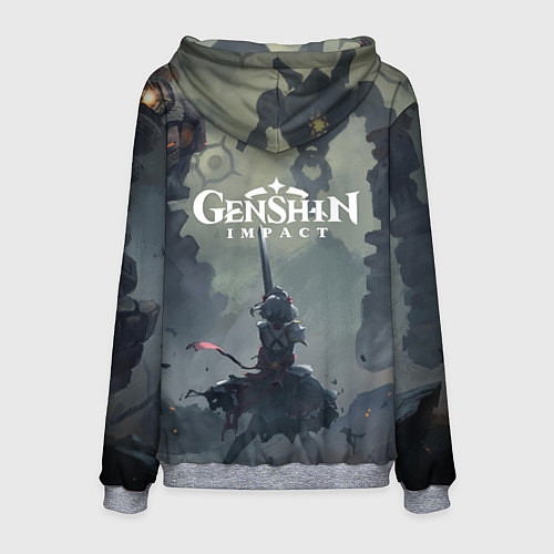Мужская толстовка Genshin impact Noelle / 3D-Меланж – фото 2
