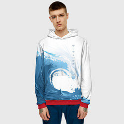 Толстовка-худи мужская WAVE ВОЛНЫ, цвет: 3D-красный — фото 2