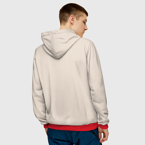 Мужская толстовка Pop Cat / 3D-Красный – фото 4