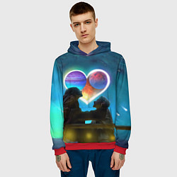 Толстовка-худи мужская Ваня Дмитриенко Венера-Юпитер, цвет: 3D-красный — фото 2