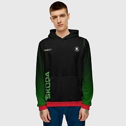 Толстовка-худи мужская Шкода РС Z, цвет: 3D-красный — фото 2