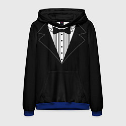 Толстовка-худи мужская Смокинг 2, цвет: 3D-синий