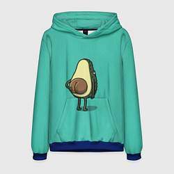 Толстовка-худи мужская Авокадо, цвет: 3D-синий