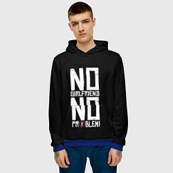 Толстовка-худи мужская Нет Девушки - Нет Проблем, цвет: 3D-синий — фото 2