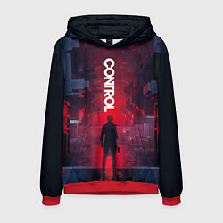 Толстовка-худи мужская Control, цвет: 3D-красный