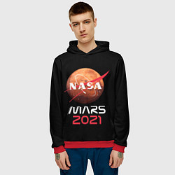 Толстовка-худи мужская NASA Perseverance, цвет: 3D-красный — фото 2
