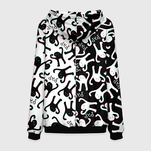Мужская толстовка МЕМ КОТ ЪУЪ СЪУКА / 3D-Черный – фото 2