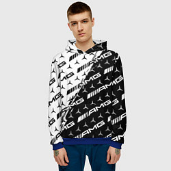 Толстовка-худи мужская MERCEDES BENZ AMG, цвет: 3D-синий — фото 2