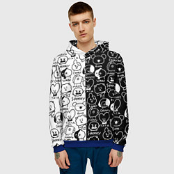 Толстовка-худи мужская BTS BT21, цвет: 3D-синий — фото 2