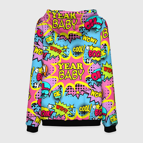 Мужская толстовка Year baby Pop art print / 3D-Черный – фото 2