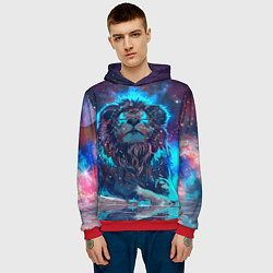 Толстовка-худи мужская Galaxy Lion, цвет: 3D-красный — фото 2