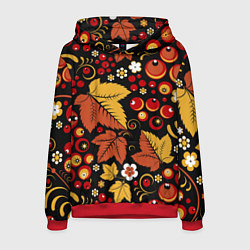 Толстовка-худи мужская ХОХЛОМА, цвет: 3D-красный