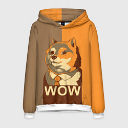 Толстовка-худи мужская Doge Wow, цвет: 3D-белый