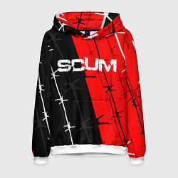 Толстовка-худи мужская SCUM, цвет: 3D-белый