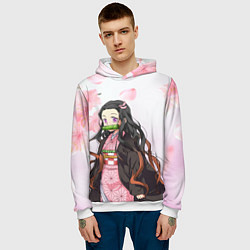 Толстовка-худи мужская НЕЗУКА NEZUKO, цвет: 3D-белый — фото 2