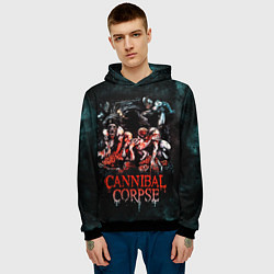 Толстовка-худи мужская Cannibal Corpse, цвет: 3D-черный — фото 2