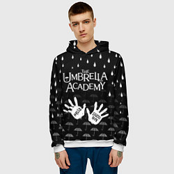 Толстовка-худи мужская АКАДЕМИЯ АМБРЕЛЛА, цвет: 3D-белый — фото 2