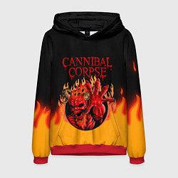 Толстовка-худи мужская Cannibal Corpse Труп Каннибала Z, цвет: 3D-красный