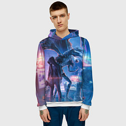 Толстовка-худи мужская DEATH NOTE ТЕТРАДЬ СМЕРТИ, цвет: 3D-белый — фото 2