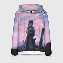 Толстовка-худи мужская КЛИНОК РАССЕКАЮЩИЙ ДЕМОНОВ, цвет: 3D-белый