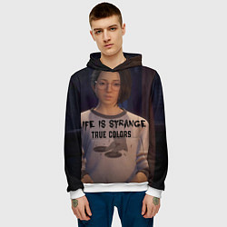 Толстовка-худи мужская Life is strange true colors, цвет: 3D-белый — фото 2