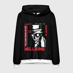 Толстовка-худи мужская Hellsing, цвет: 3D-белый