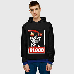 Толстовка-худи мужская Hellsing, цвет: 3D-синий — фото 2