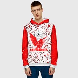 Толстовка-худи мужская Deftones, цвет: 3D-белый — фото 2