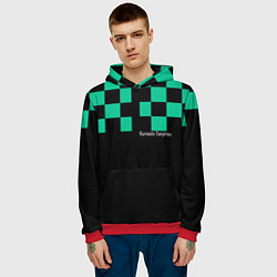 Толстовка-худи мужская Kamado Tanjirou Kimetsu no Yaiba, цвет: 3D-красный — фото 2