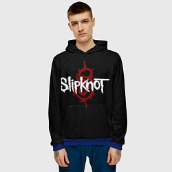 Толстовка-худи мужская Slipknot Надпись, цвет: 3D-синий — фото 2