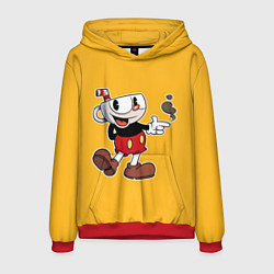 Толстовка-худи мужская CUPHEAD КАПХЕД, цвет: 3D-красный