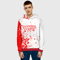 Толстовка-худи мужская Cannibal corpse, цвет: 3D-красный — фото 2