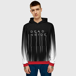 Толстовка-худи мужская DEAD INSIDE DEATH STRANDING, цвет: 3D-красный — фото 2