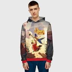 Толстовка-худи мужская It Takes Two, цвет: 3D-красный — фото 2