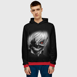 Толстовка-худи мужская TOKYO GHOUL ТОКИЙСКИЙ ГУЛЬ, цвет: 3D-красный — фото 2