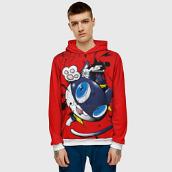 Толстовка-худи мужская Персона 5, цвет: 3D-белый — фото 2