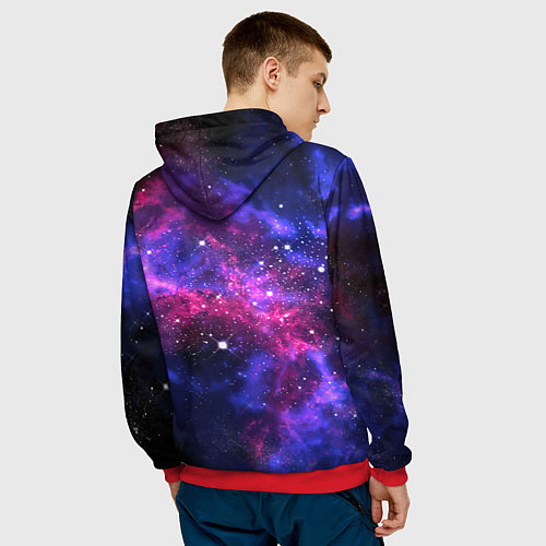 Мужская толстовка Distant space / 3D-Красный – фото 4