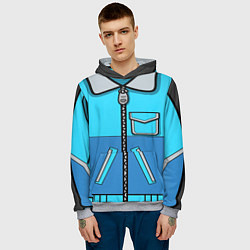 Толстовка-худи мужская Куртка, цвет: 3D-меланж — фото 2