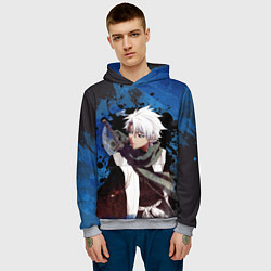 Толстовка-худи мужская Тосиро Хицугая Блич, цвет: 3D-меланж — фото 2