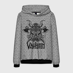 Толстовка-худи мужская Valheim Viking dark, цвет: 3D-черный