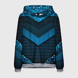 Мужская толстовка 3D luxury blue abstract