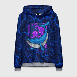 Толстовка-худи мужская Кит мечтатель The dreamer, цвет: 3D-меланж