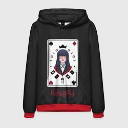 Толстовка-худи мужская Kakegurui Poker Face, цвет: 3D-красный