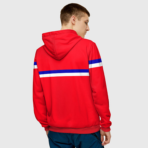 Мужская толстовка Сборная Сербии / 3D-Красный – фото 4