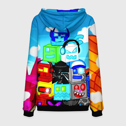 Мужская толстовка Geometry Dash / 3D-Черный – фото 2