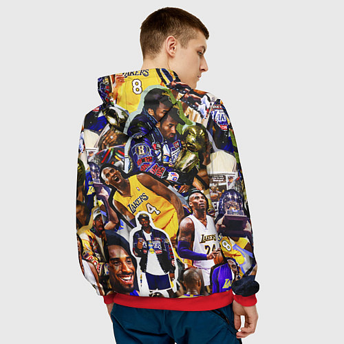 Мужская толстовка КОБИ БРАЙАНТ KOBE BRYANT / 3D-Красный – фото 4