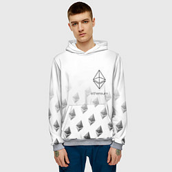 Толстовка-худи мужская ETHEREUM ЭФИРИУМ ЭФИР, цвет: 3D-меланж — фото 2