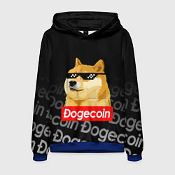 Толстовка-худи мужская DOGECOIN DOGE ДОГИКОИН, цвет: 3D-синий