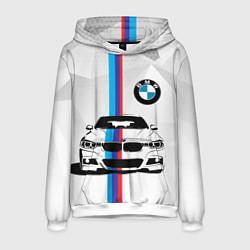 Толстовка-худи мужская BMW БМВ M PERFORMANCE, цвет: 3D-белый